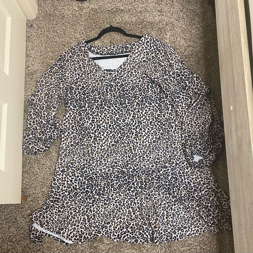 Leopard print dress.